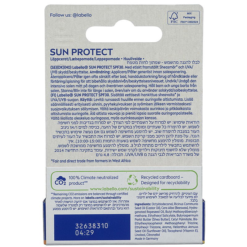 Nivea Labello SPF30 Sun protect