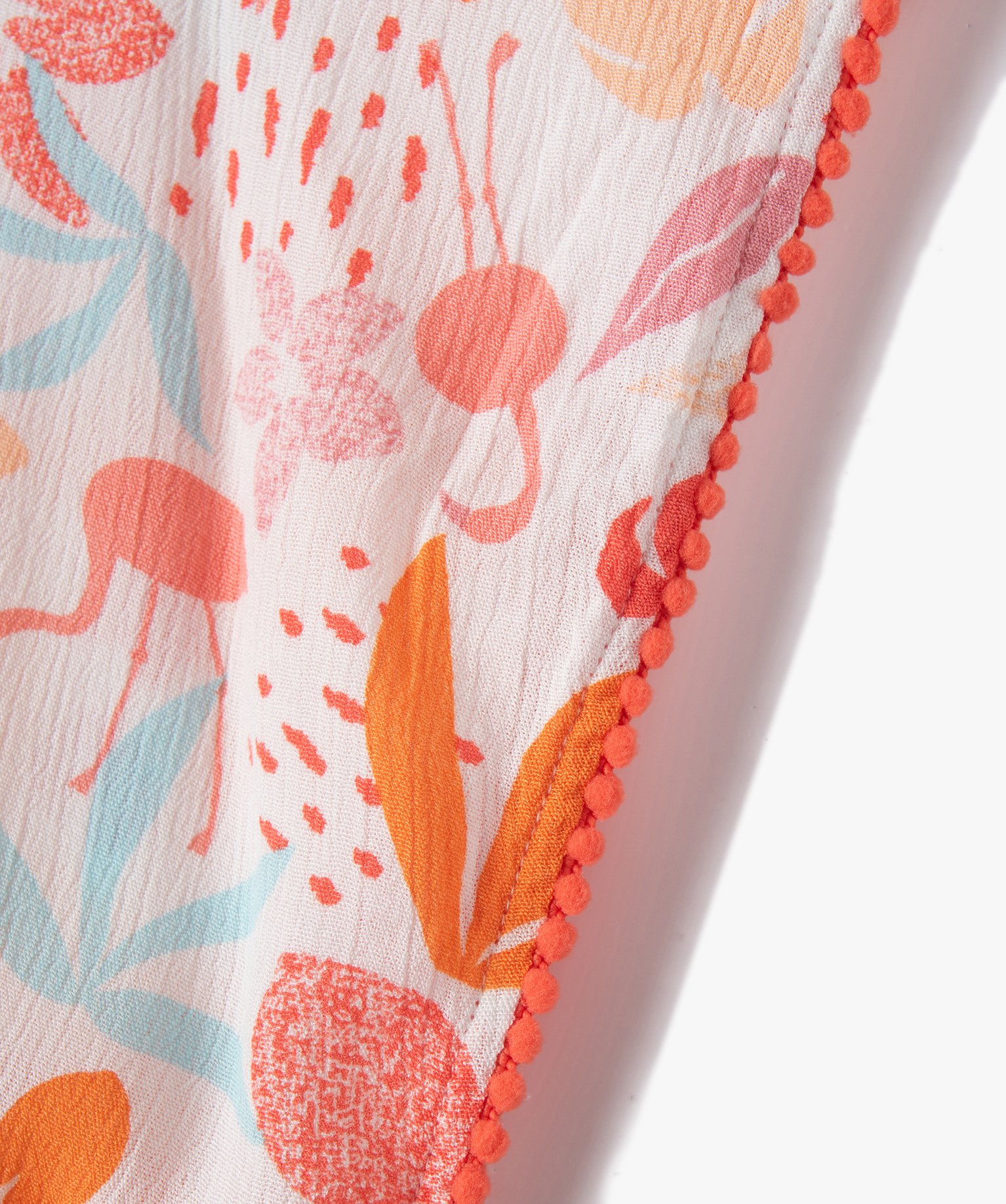 Robe de plage fille à motifs fleuris imprime | GEMO