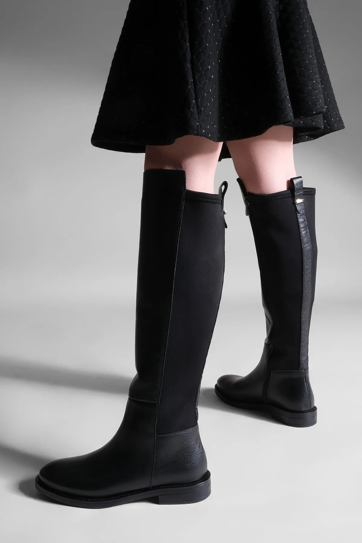 Marjin  Stiefel - Schwarz - Flacher Absatz
