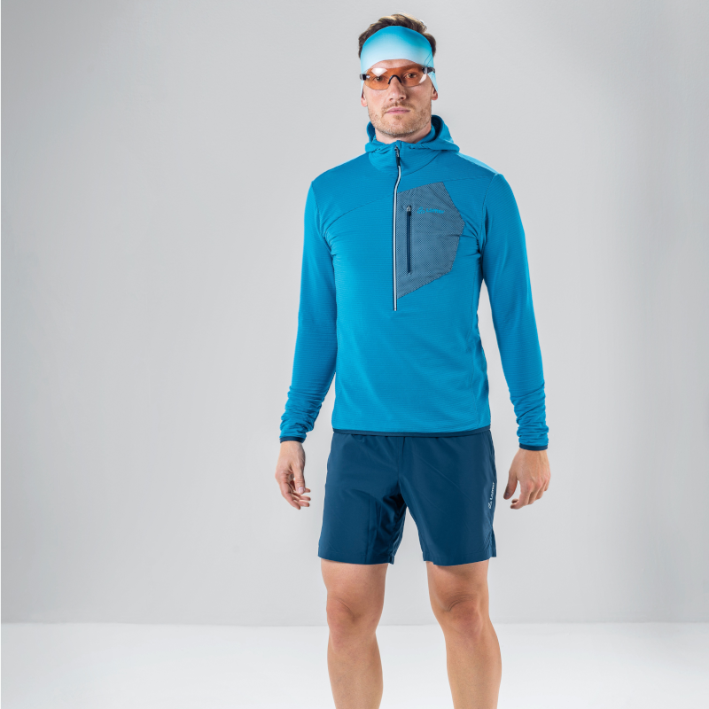 Löffler Mid TechFleece blaue Herren Jacke