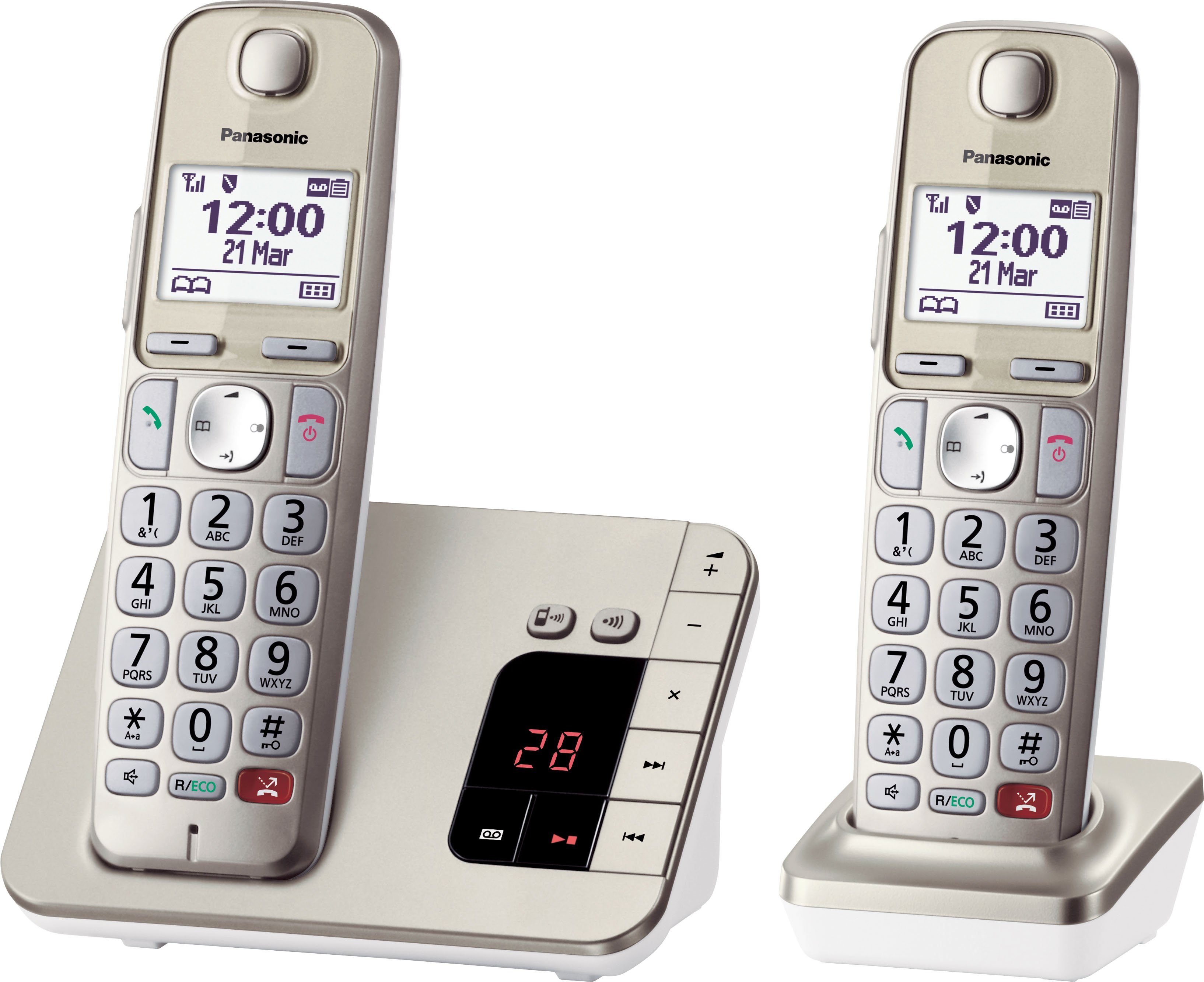 Panasonic KX-TGE262GN DECT-Telefon (Mobilteile: 2)