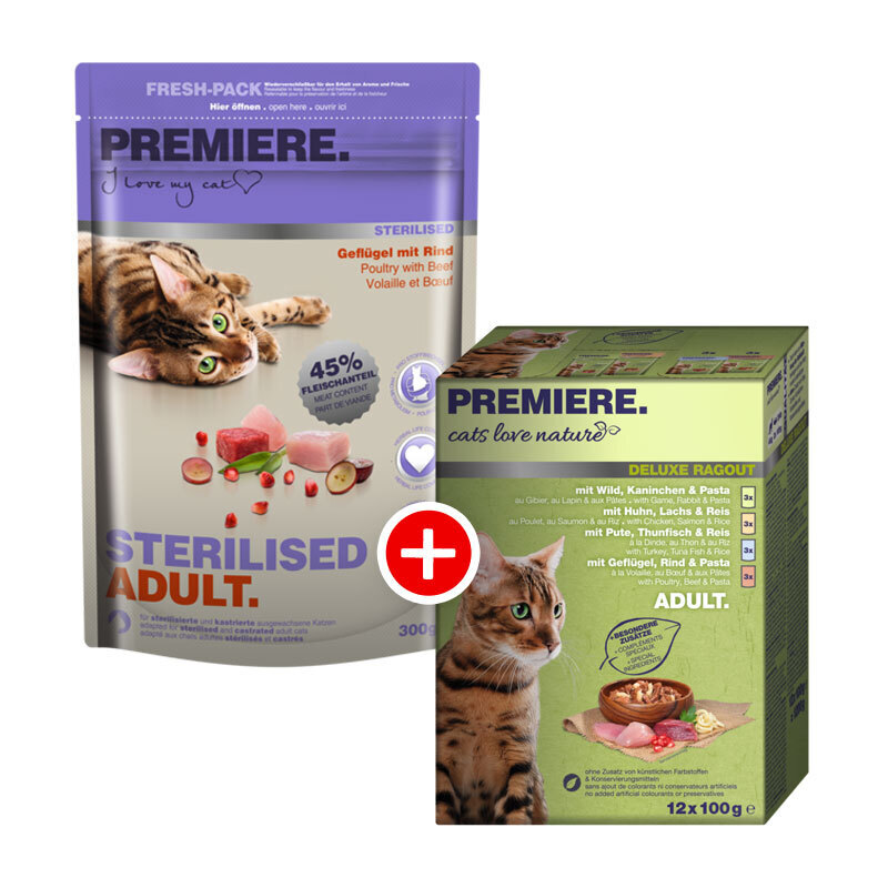PREMIERE Trockenfutter PREMIERE Adult Sterilised Mischfütterungs-Set