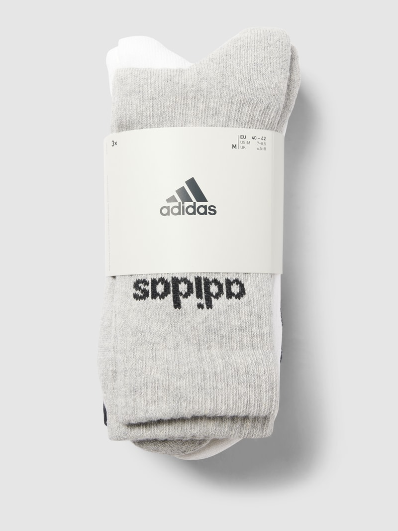 Socken mit Label-Detail im 3er-Pack in mittelgrau