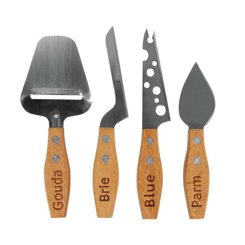 BOSKA HOLLAND Käsehobel Käseset Geneva Mini 4-tlg., Edelstahl, Buche, (Set, 4-St)