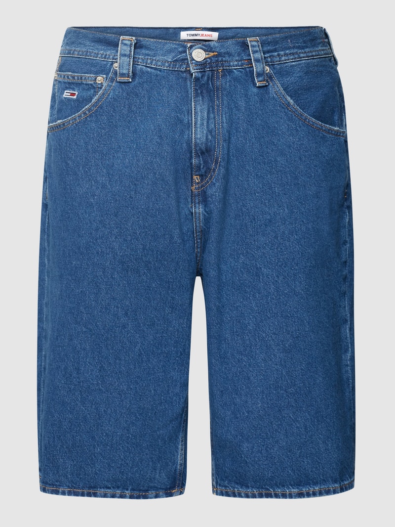Baggy Fit Jeansshorts mit Label-Detail in jeans