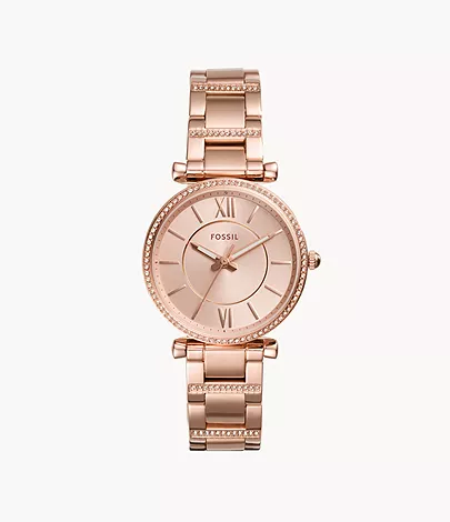 Fossil Damenuhr Carlie Edelstahl Roségold