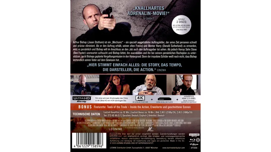 The Mechanic  (4K Ultra HD) (+ Blu-ray)