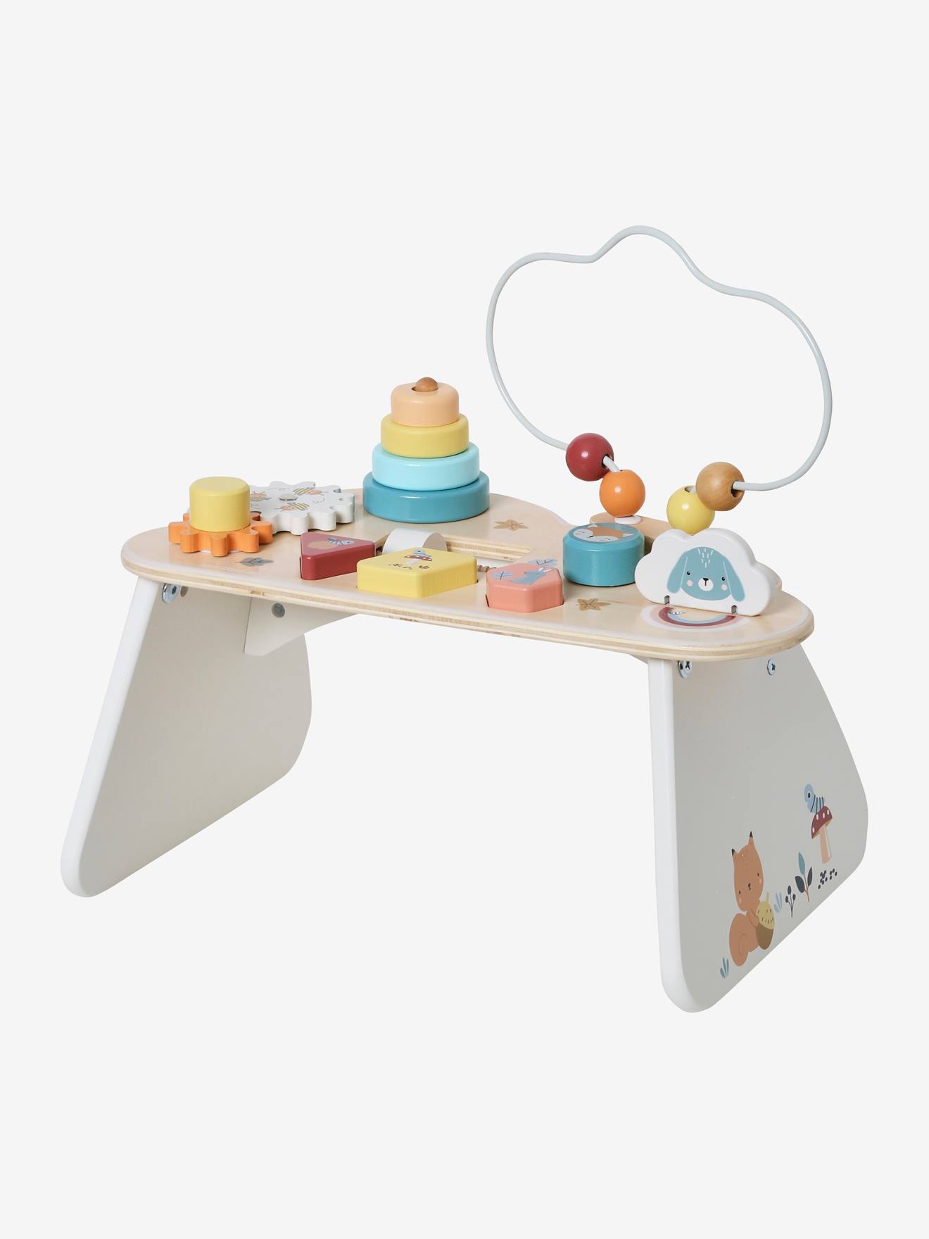 Vertbaudet Baby Spieltisch WALDFREUNDE, Holz FSC - weiß
