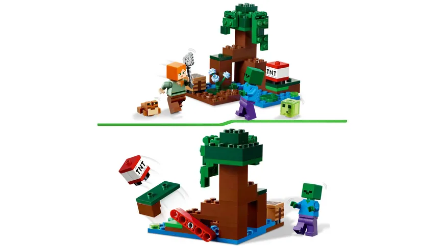 LEGO Minecraft 21240 Das Sumpfabenteuer, Spielzeug mit Figuren