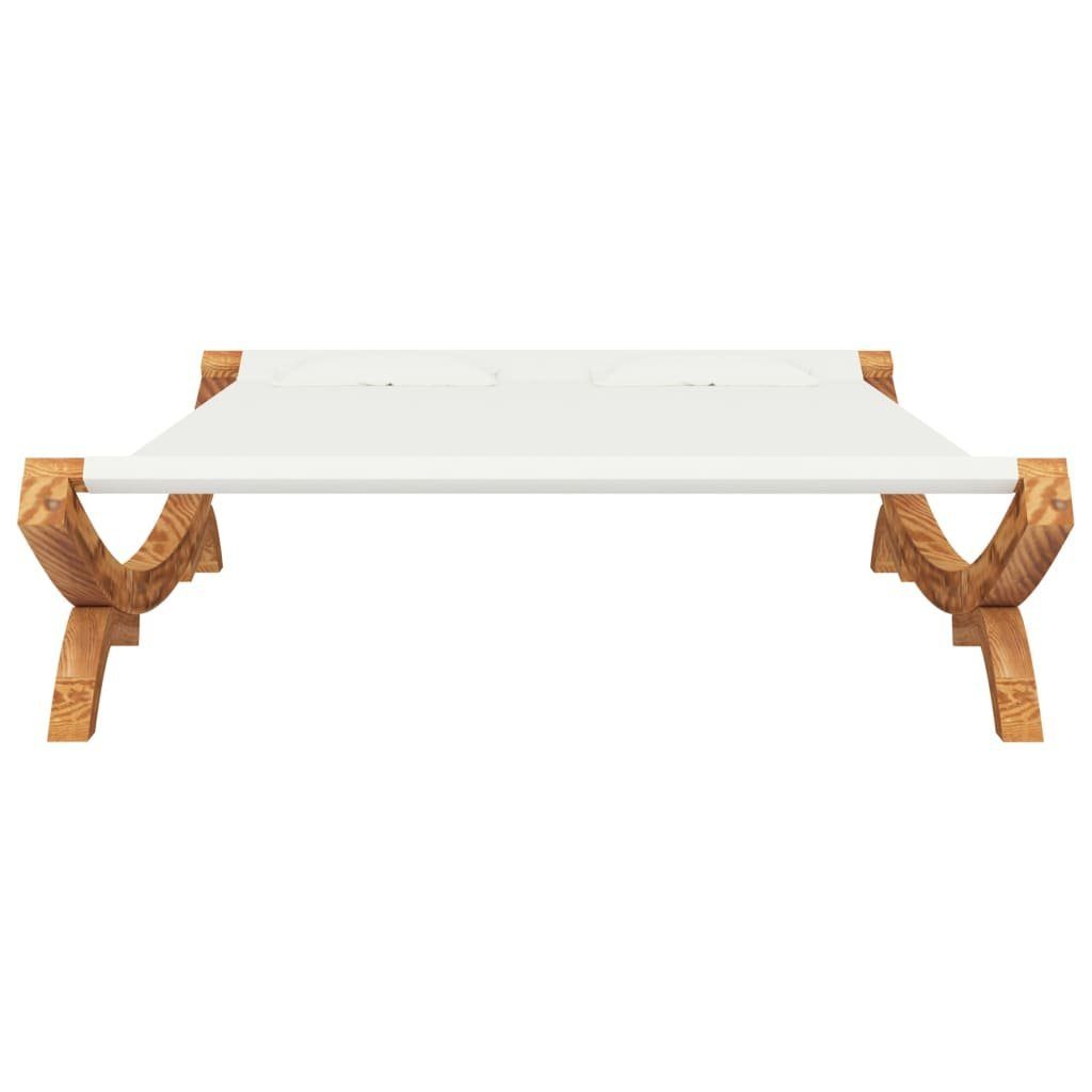vidaXL Hängematte Hängematte 165x188,5x46 cm Bugholz Massiv Creme