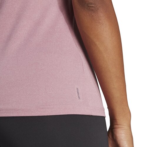 DAMEN SHIRT AEROREADY TRAIN ESSENTIALS MINIMAL BRANDING V-NECK