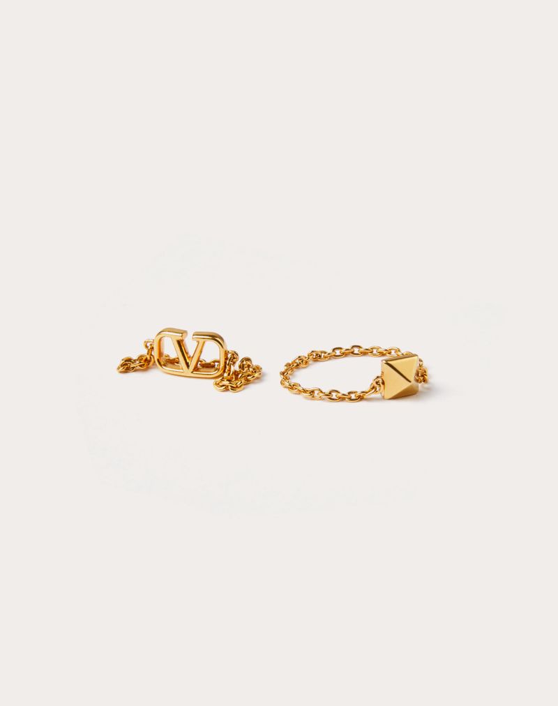 Mini Vlogo Signatur Metal Ring Sæt