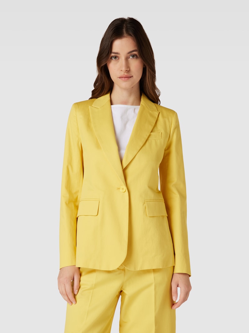 Blazer mit Brustleistentasche in gelb