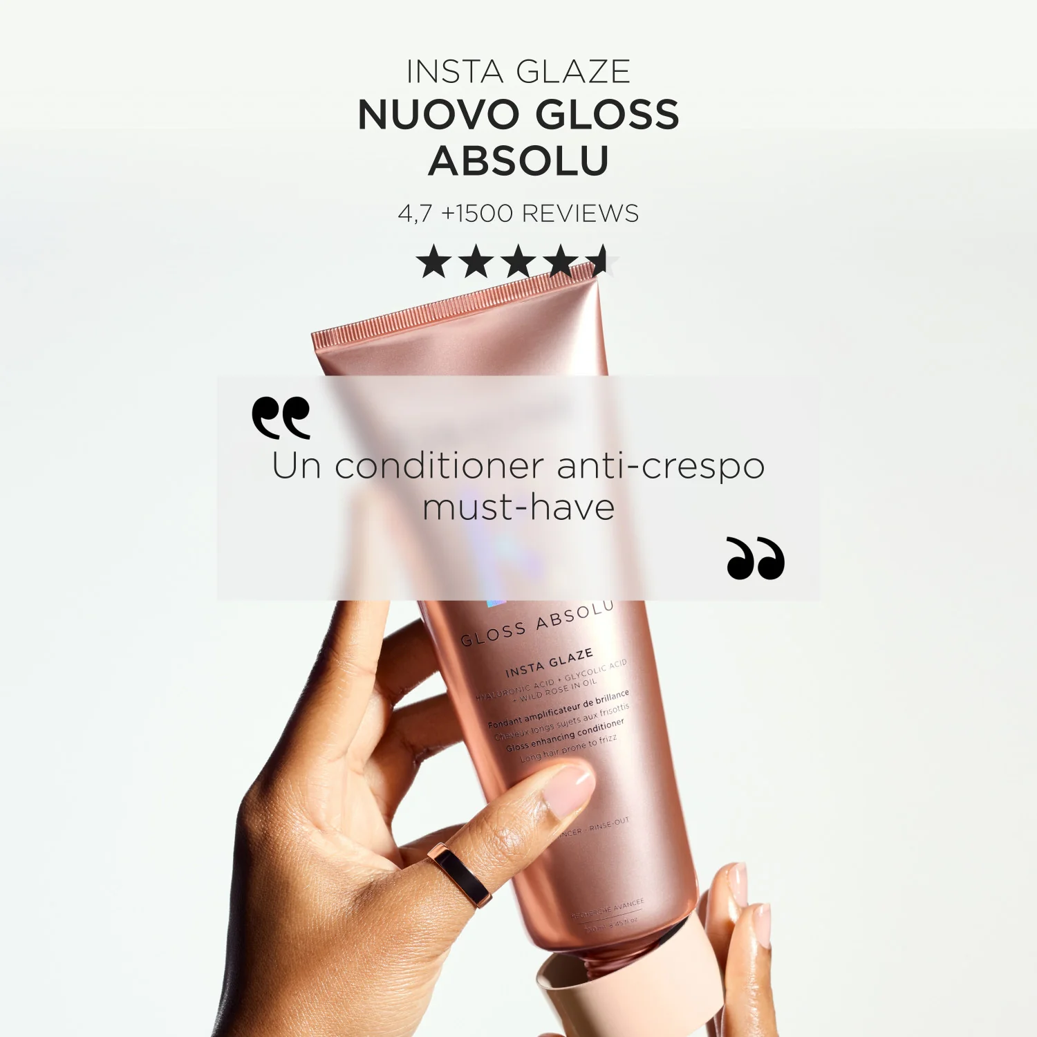 „Gloss Absolu Insta Glaze“ – drausminantis/nuo šiaušimosi plaukų kondicionierius, šviesinantis plaukų kondicionierius