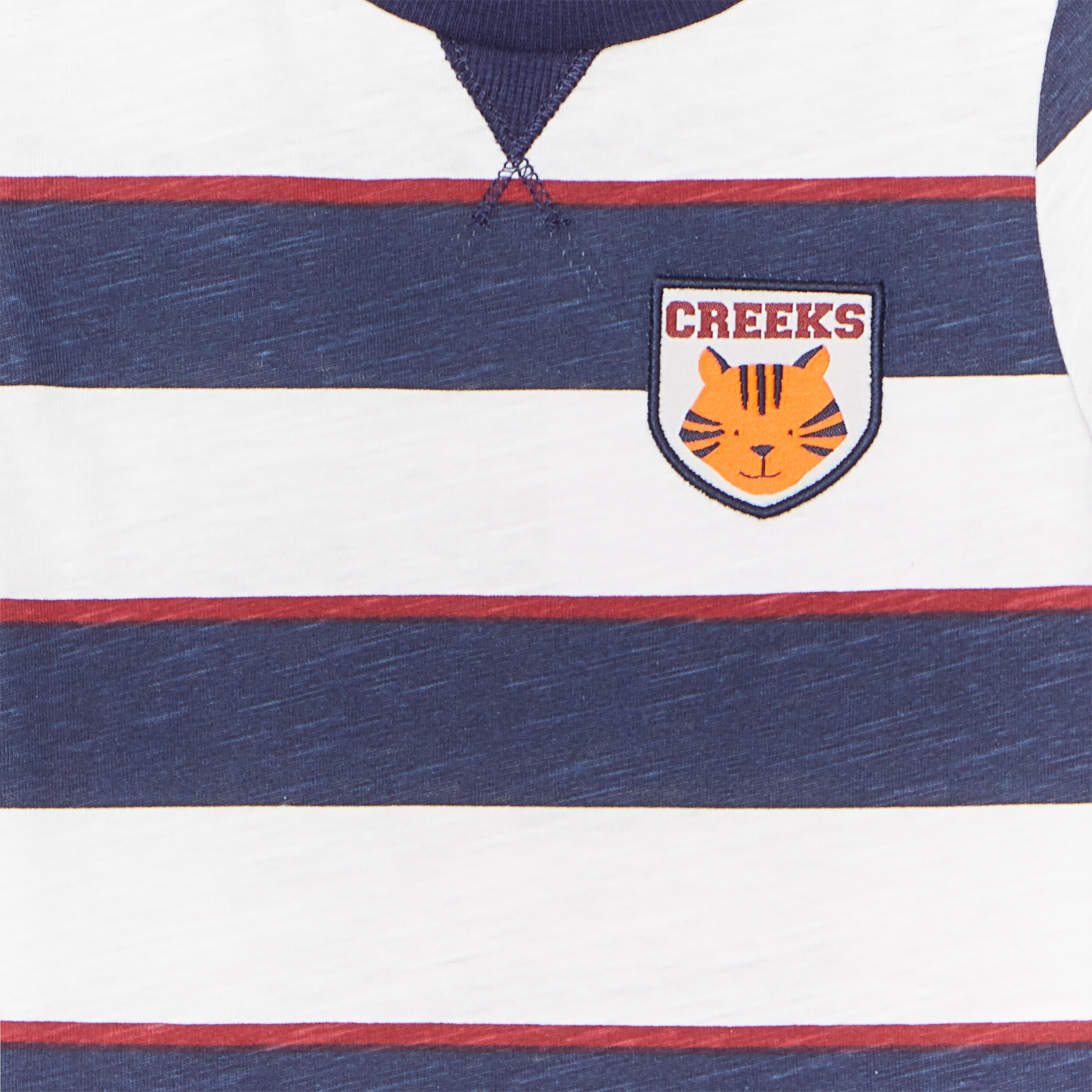 T-shirt épaule boutonnée coton Creeks bleu marine bébé garçon | La Halle