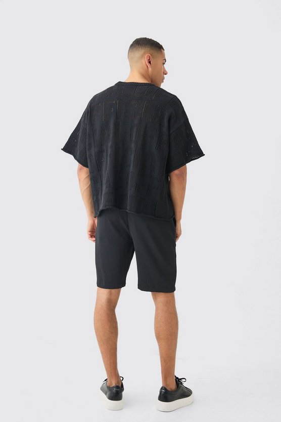 Oversize T-Shirt in Schwarz mit Logo
