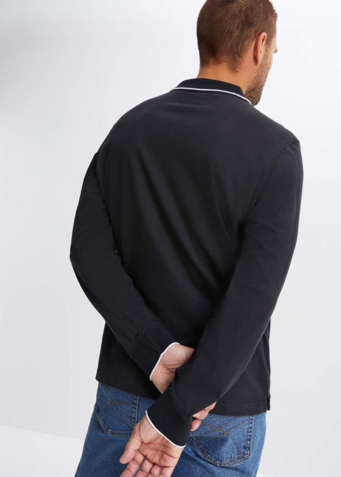 Langarm - Poloshirt aus Bio-Baumwolle