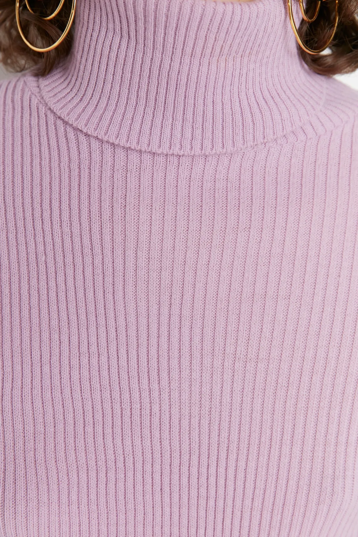 Trendyol Collection  Lilafarbener Basic-Rollkragenpullover TWOAW21KZ1279
