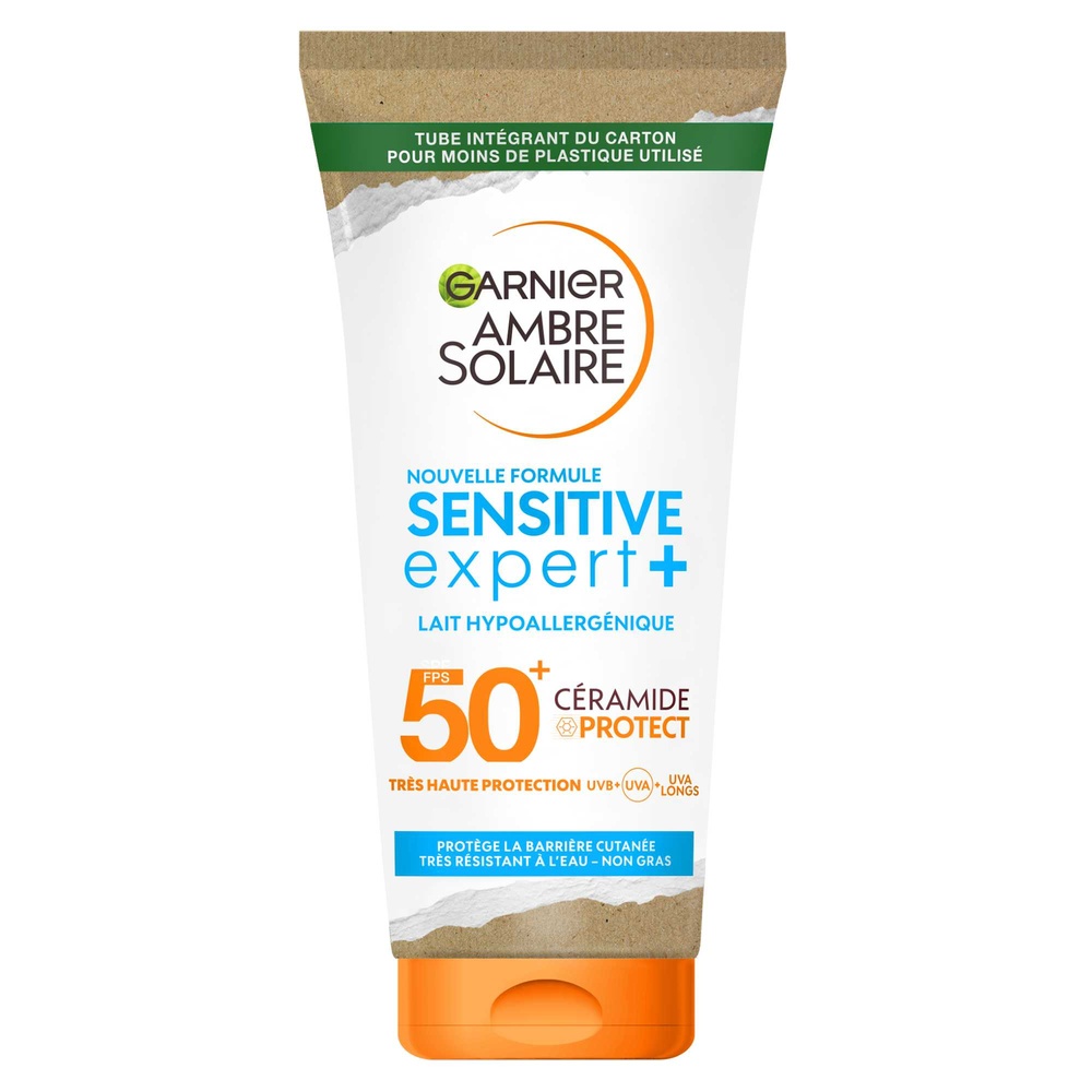garnier Ambre Solaire Sensitive Expert+ Adulte Lait solaire hypoallergénique adulte très haute protection FPS50+