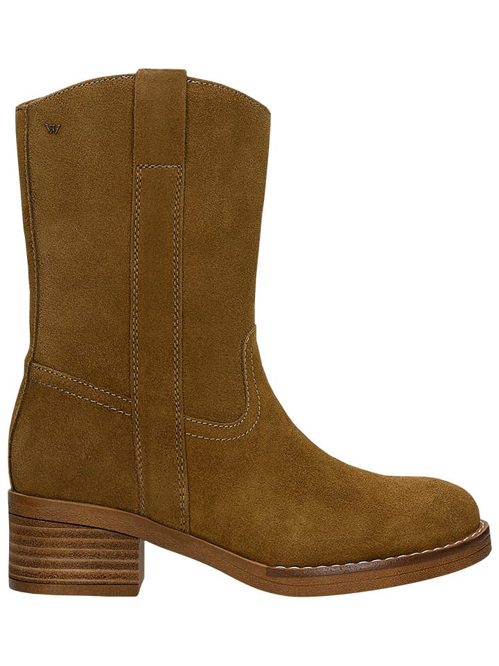Wojas Leder-Stiefeletten in Hellbraun günstig kaufen