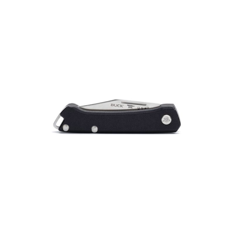Buck Saunter Clip Black Micarta 250BKS1
