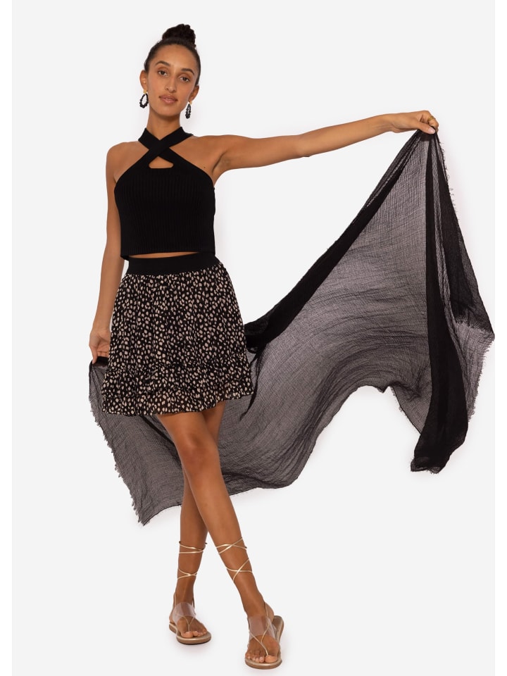 SASSYCLASSY Musselin Schals in Schwarz günstig kaufen onesize