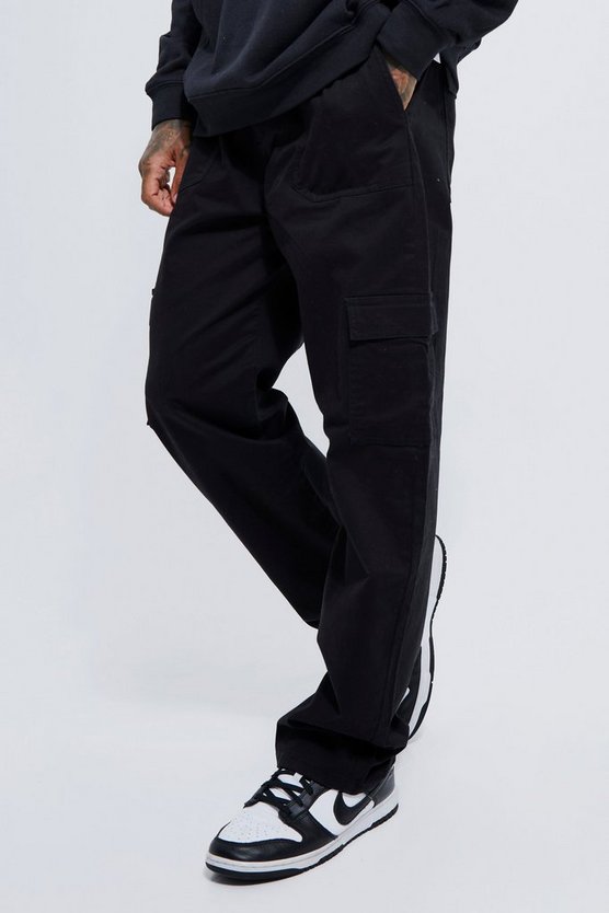 Lockere Cargohose mit elastischem Bund