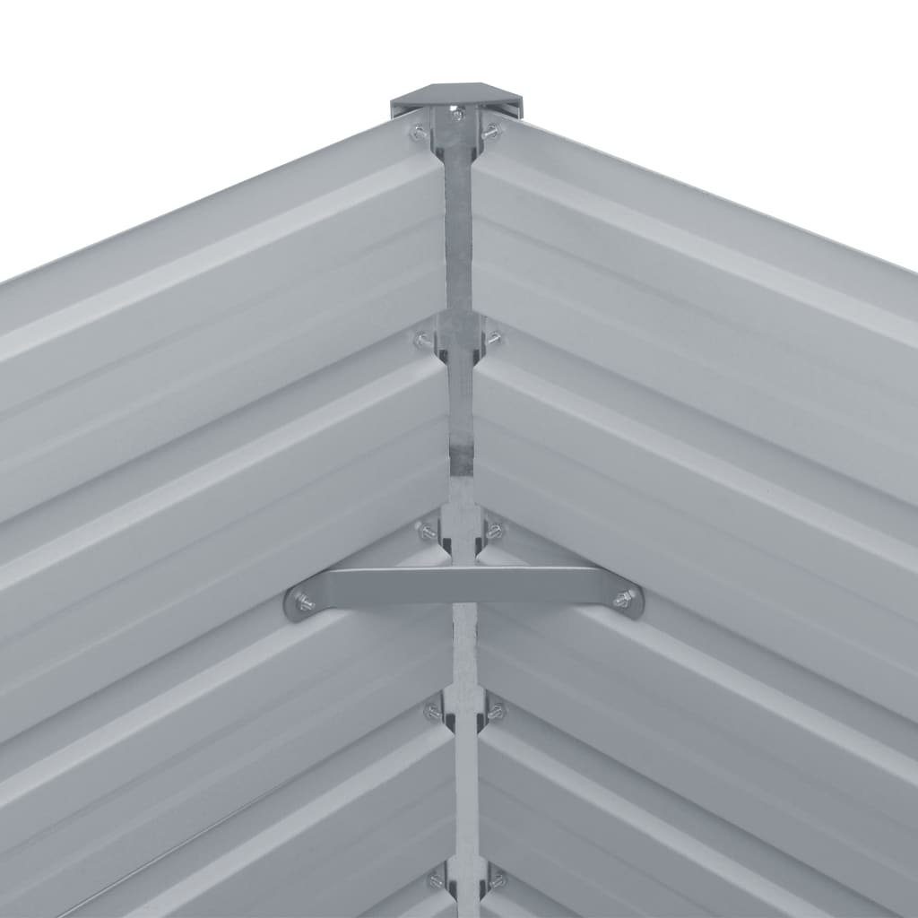 vidaXL Hochbeet Hochbeet Grau 160 x 80 x 77 cm Verzinkter Stahl