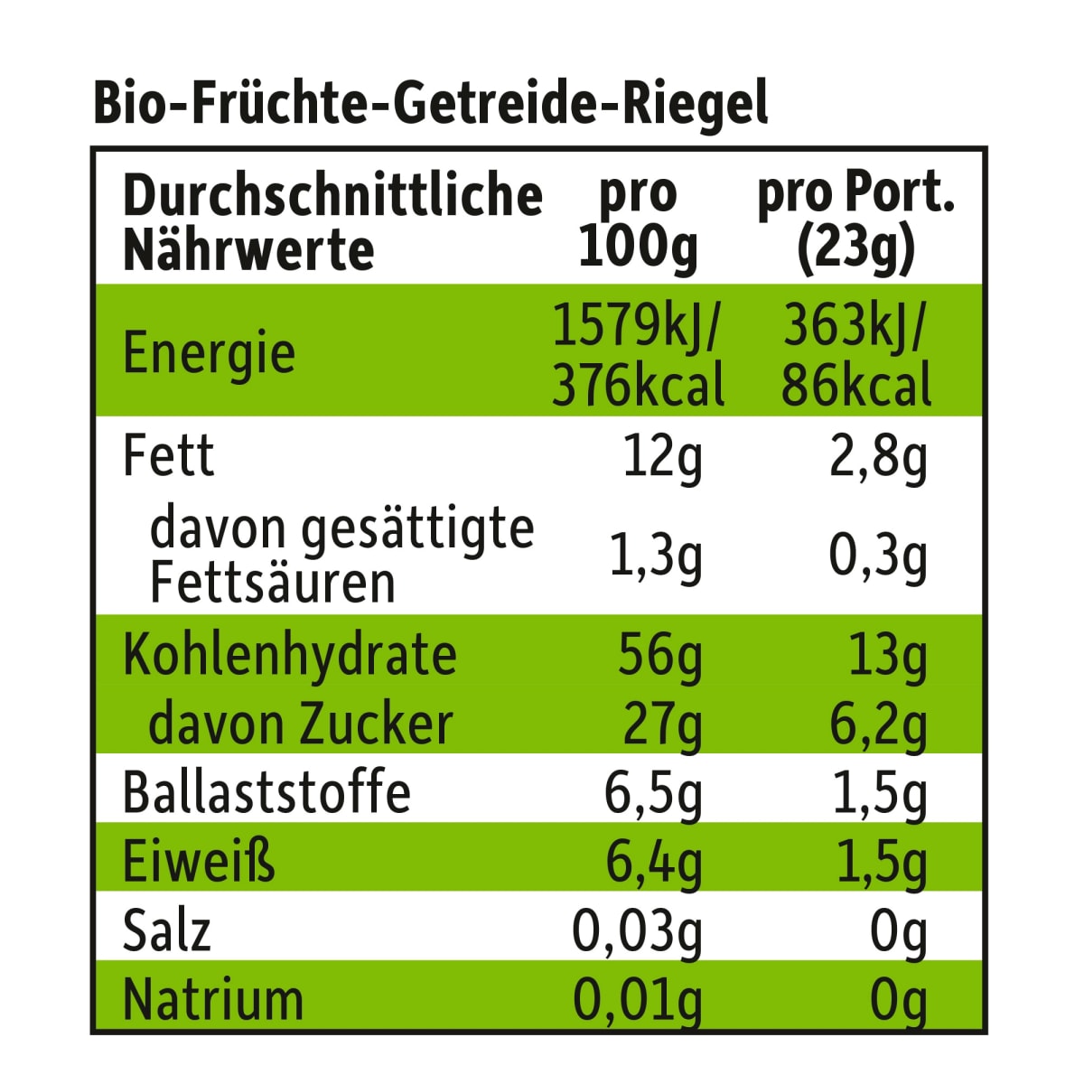 Fruchtriegel mit Getreide Mango & Orange ab 1 Jahr, 4x23g, 92 g