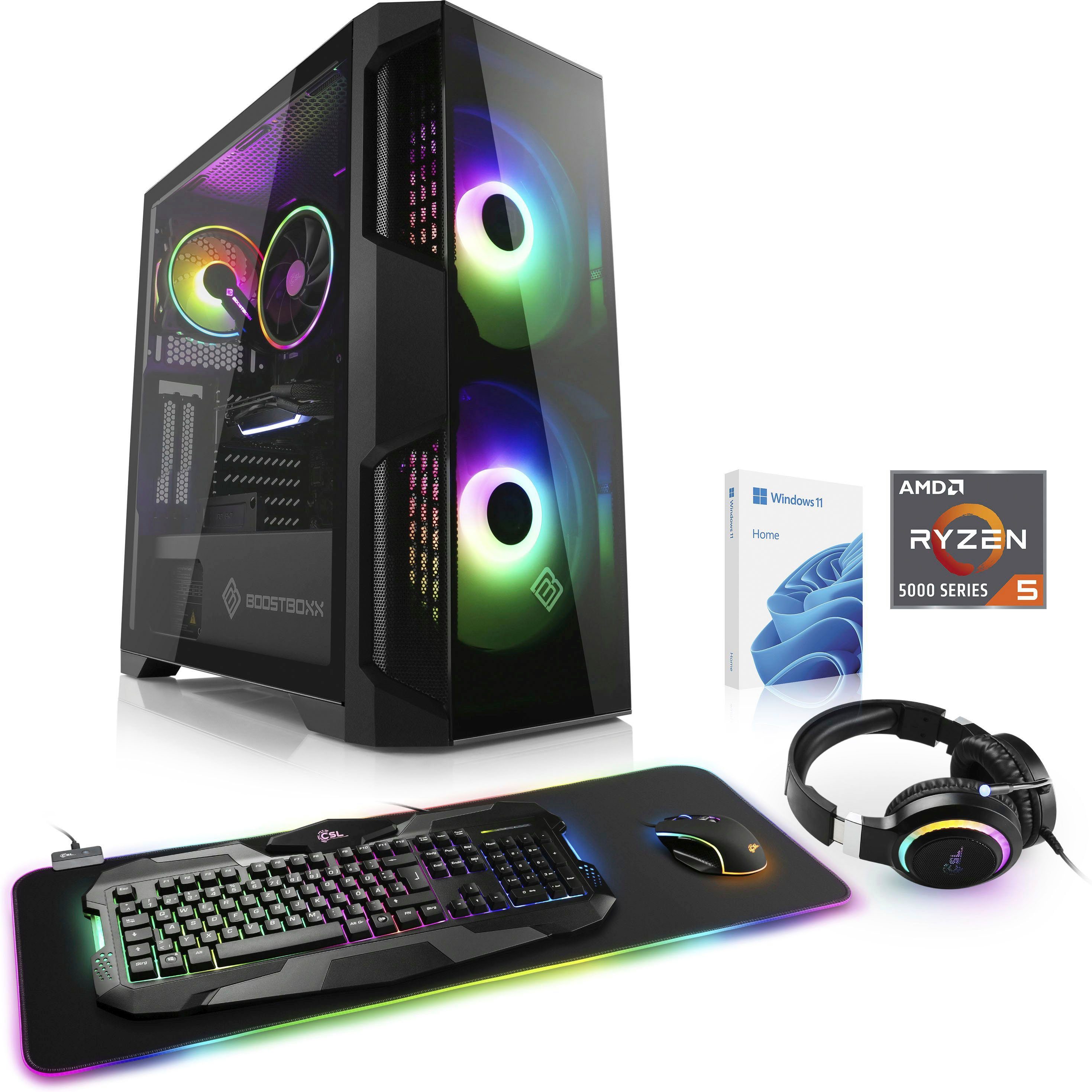 CSL Sprint L6112 Gaming-PC (AMD Ryzen 5 5600G, AMD Radeon RX 6400, 16 GB RAM, 1000 GB SSD, Luftkühlung)