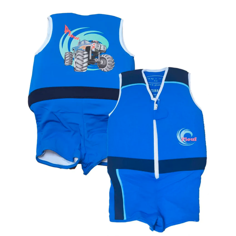 Maillot de bain flottant : Monster Truck Bleu / Taille 5 (19/21kg)