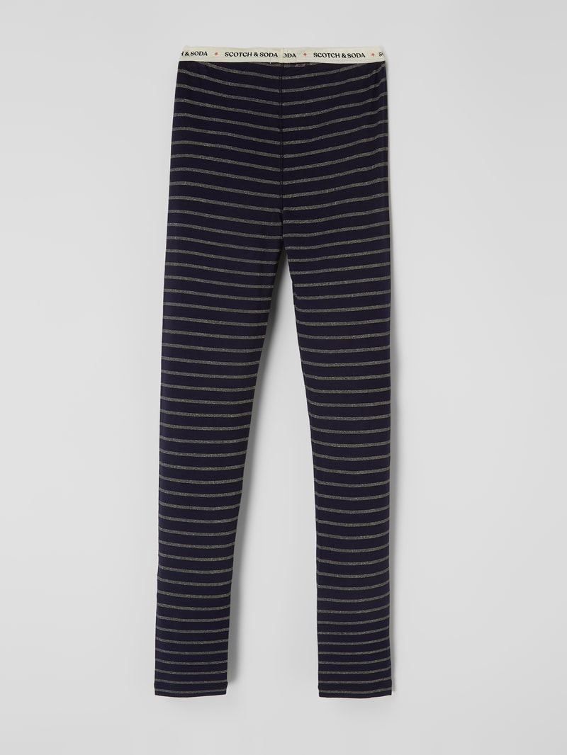 Leggings mit Streifenmuster in marineblau