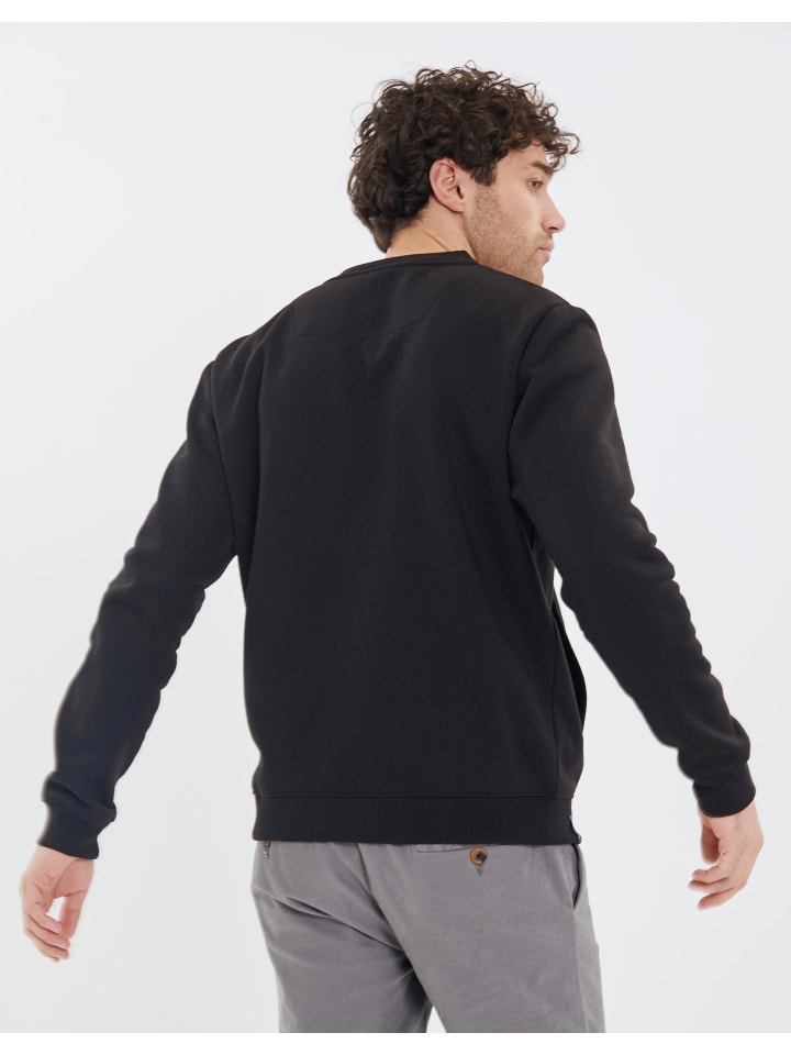 Threadbare Fleecejacke THB Fleece Zip Through Baseball Jeter in Black günstig kaufen L