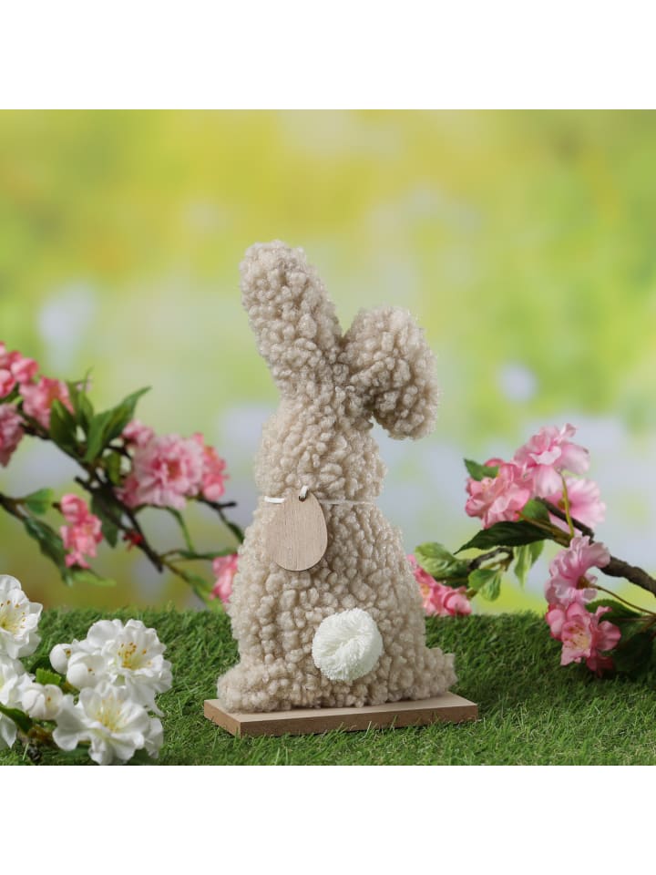 MARELIDA Deofigur Hase Teddy Plüschhase Osterhase H: 23cm in beige günstig kaufen onesize