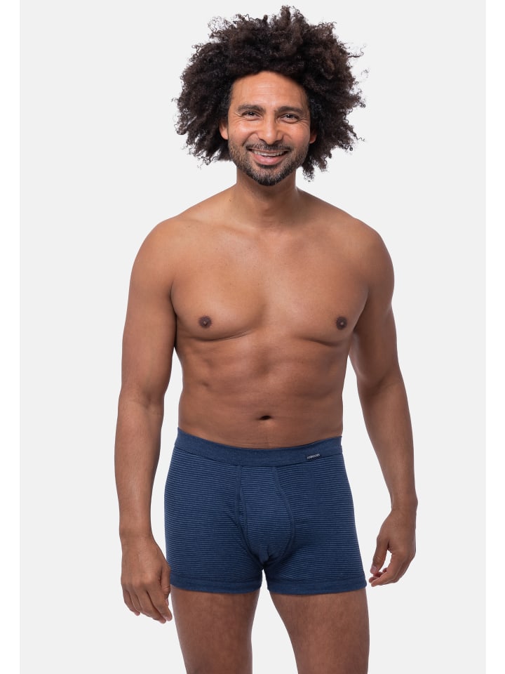 Ammann Retro Short / Pant Jeans Feinripp in Blau günstig kaufen