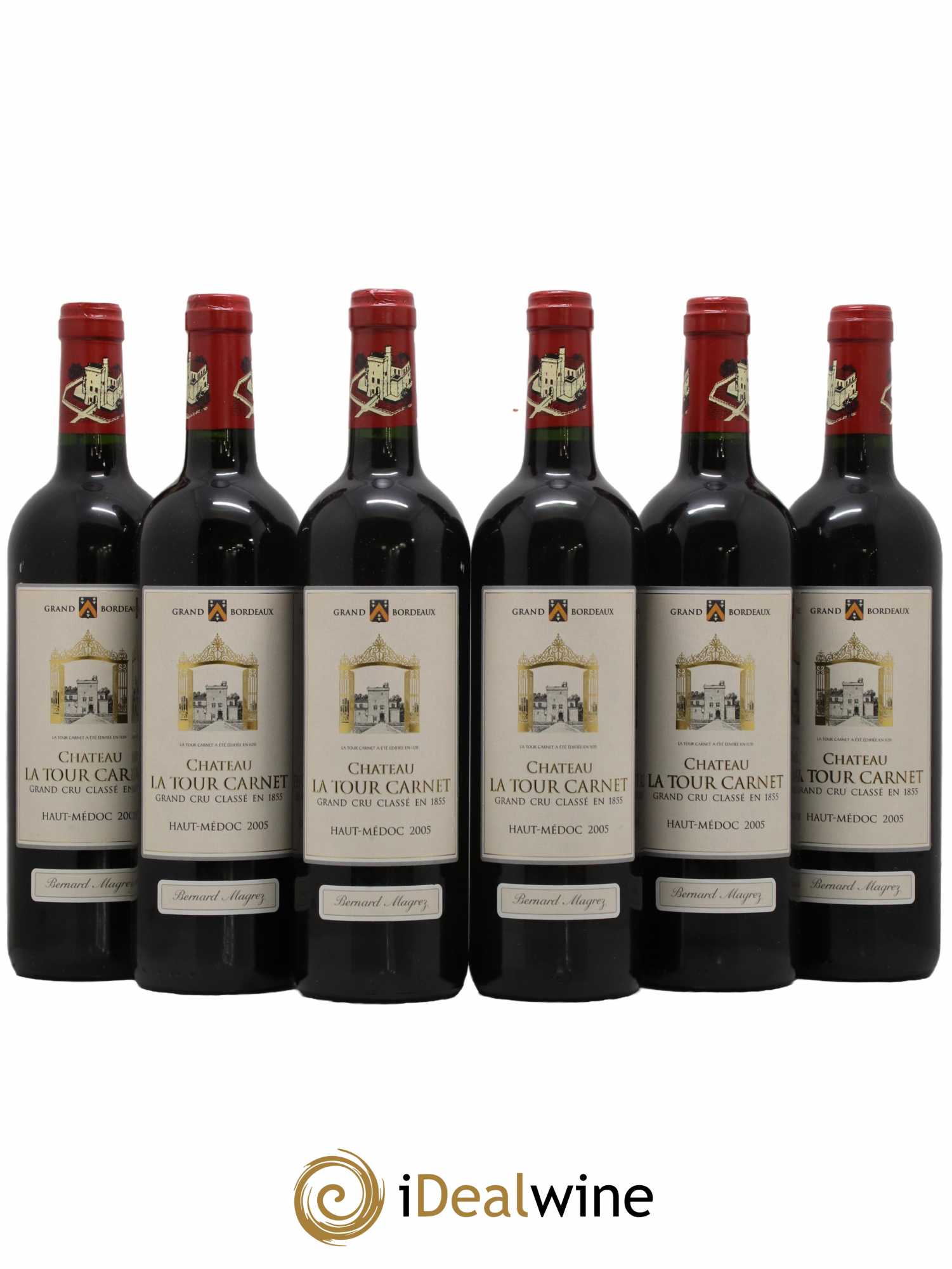 Château La Tour Carnet 4ème Grand Cru Classé  2005 - Lot de 6 Bouteilles