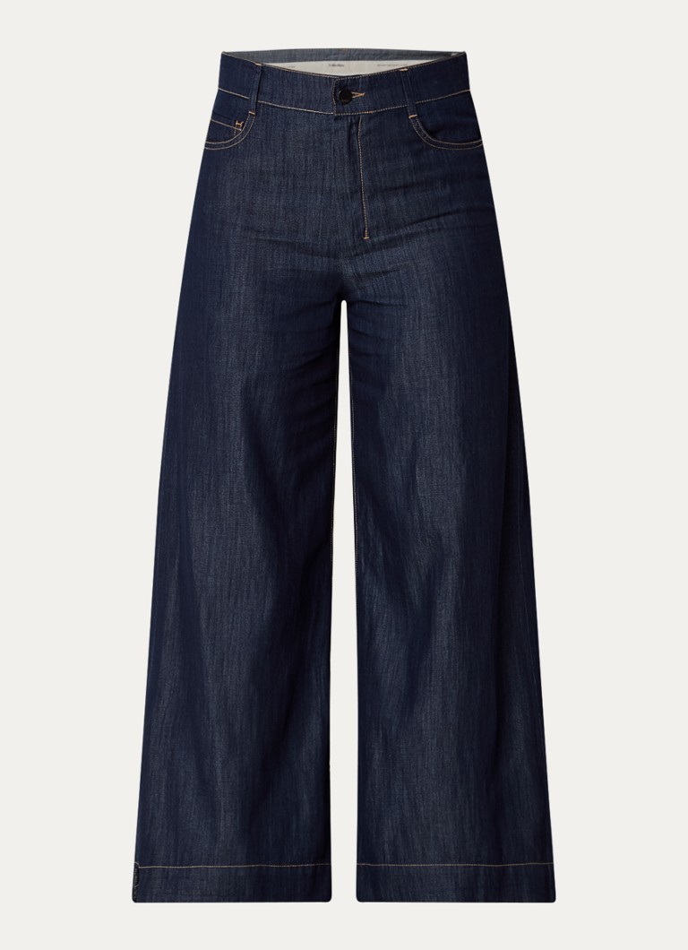 MaxMara  Estra high waist wide leg jeans met donkere wassing