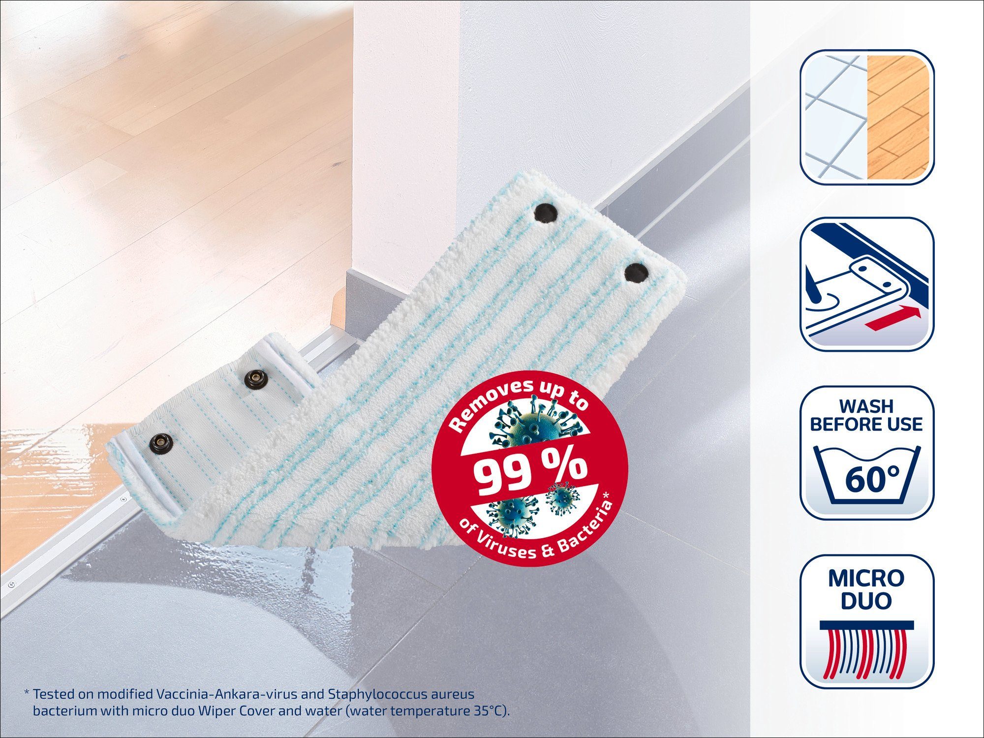 Leifheit Bundle Wischbezug CLEAN TWIST XL/Combi XL micro duo (2er Set) Wischbezug