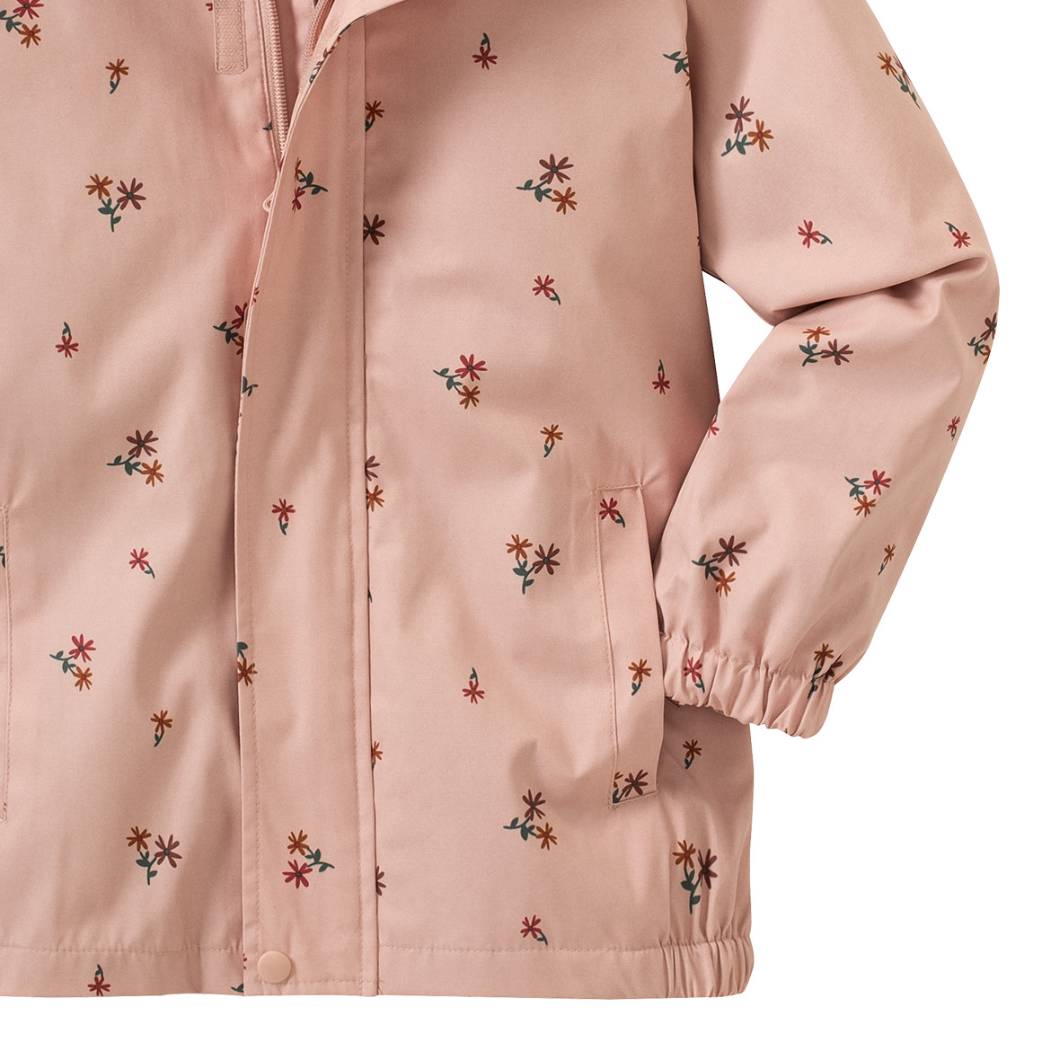 Mädchen Regenjacke mit floralem Allover-Print