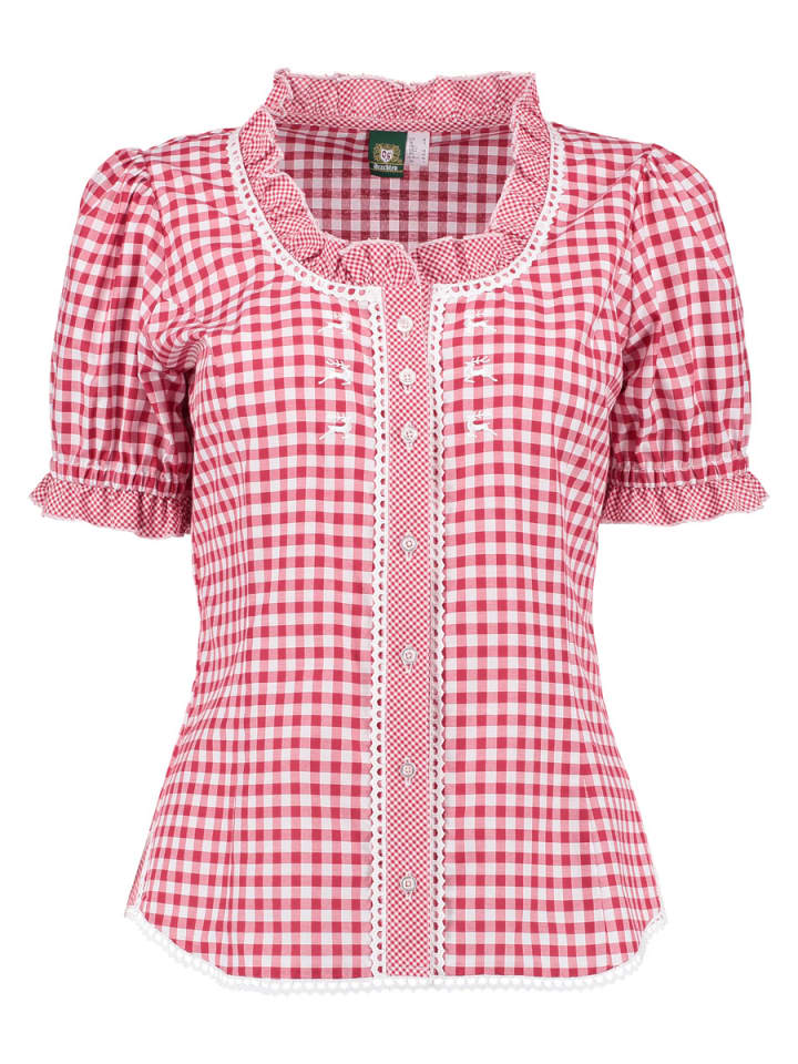 OS-Trachten Trachtenbluse Poror in mittelrot günstig kaufen