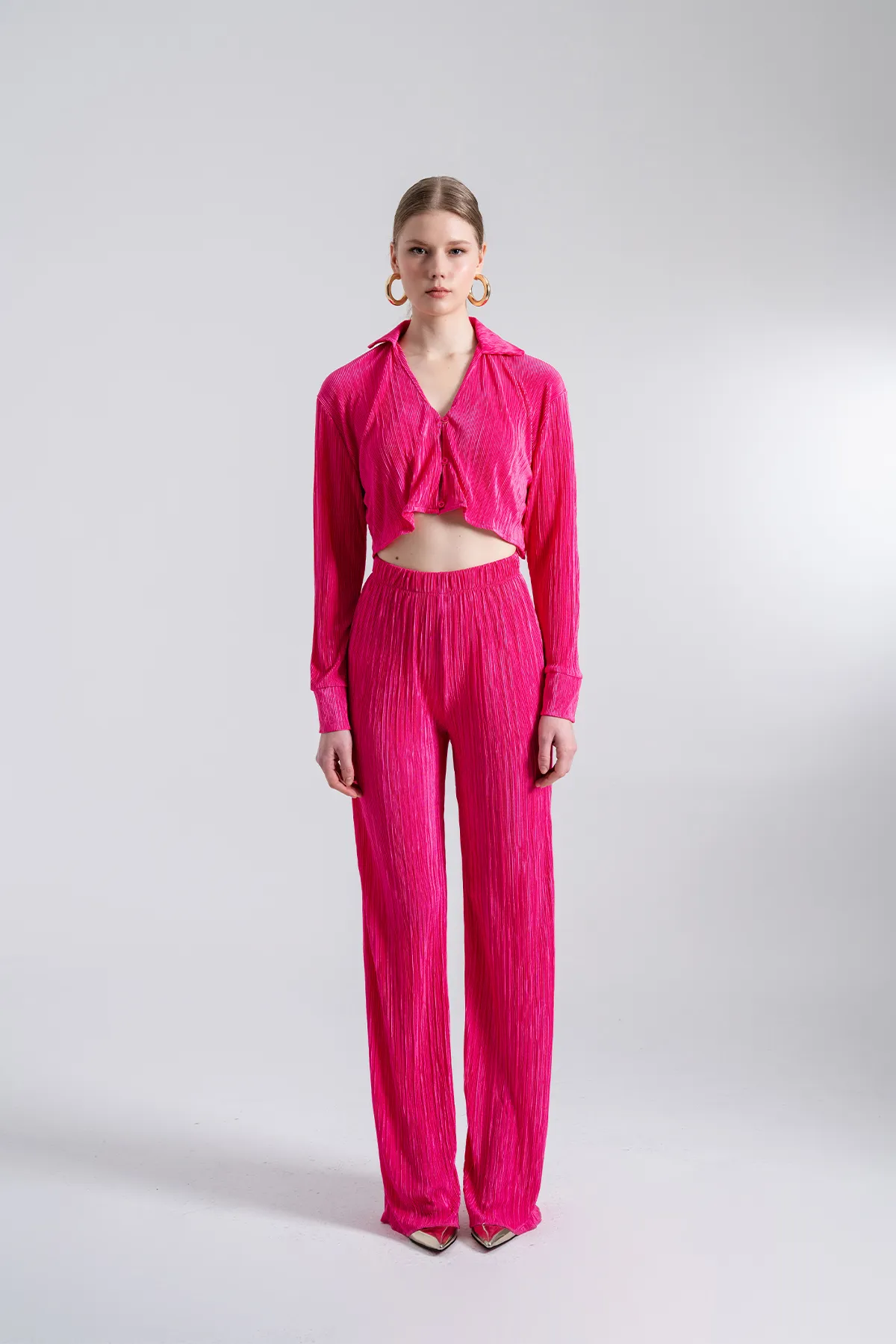 HOLLY LOLLY  Elastische Taille, flexible, bequeme Hose, Rosa
