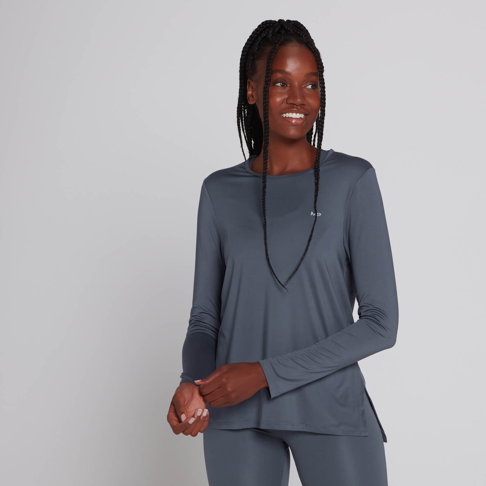 T-shirt à manches longues MP Velocity pour femmes – Bleu ombragé