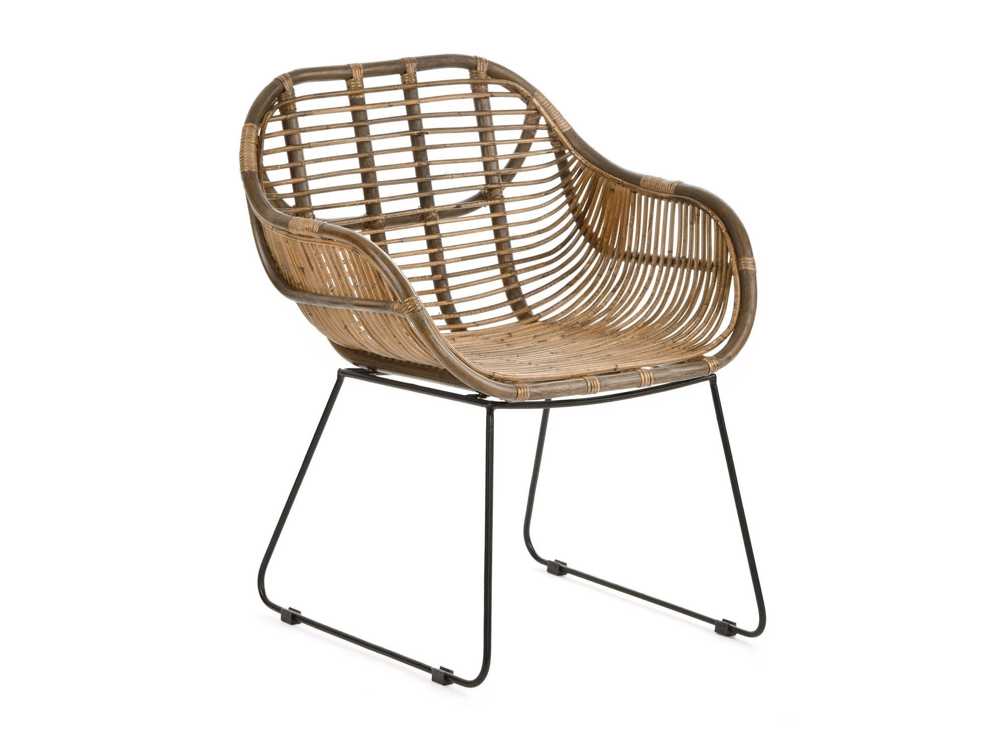animal-design Rattanstuhl, Rattanstuhl Korbstuhl VENUS stabil aus Rattan in braun / natur - Handarbeit