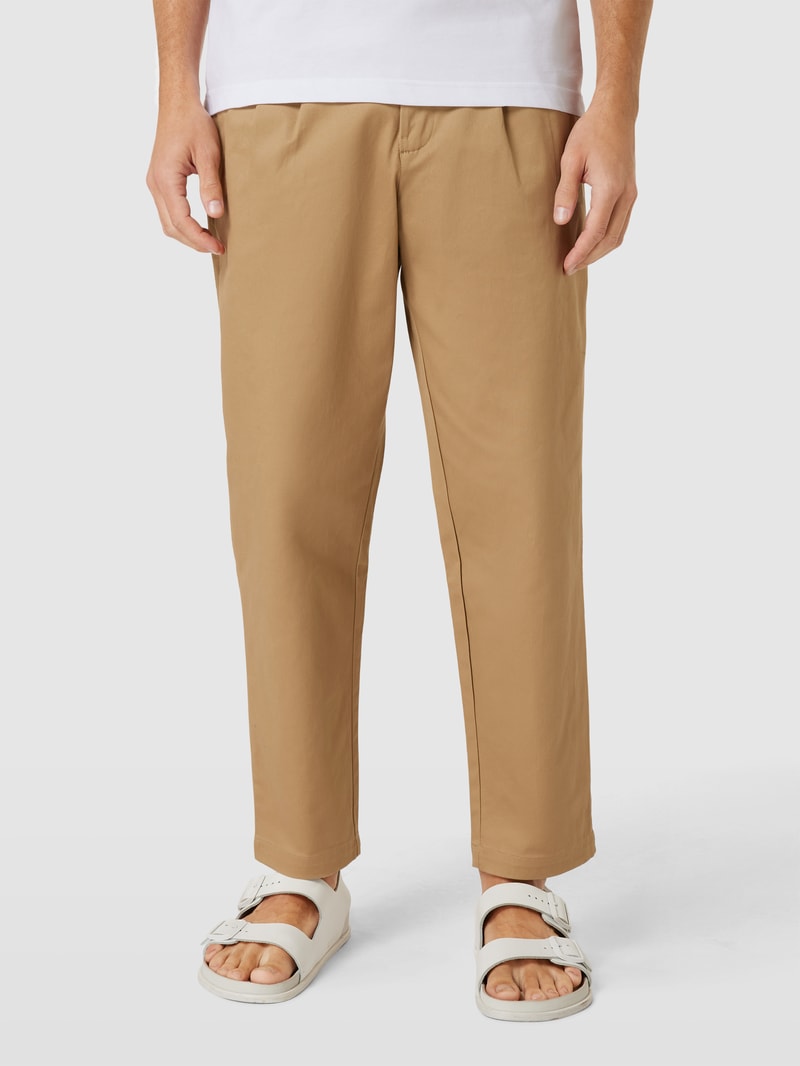Bundfaltenhose mit Stretch-Anteil Modell 'etna' in beige