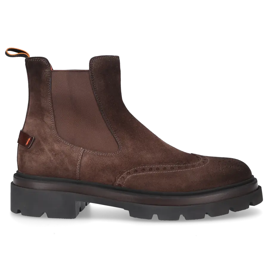 Santoni - Chelsea Boots 17701 Veloursleder - braun