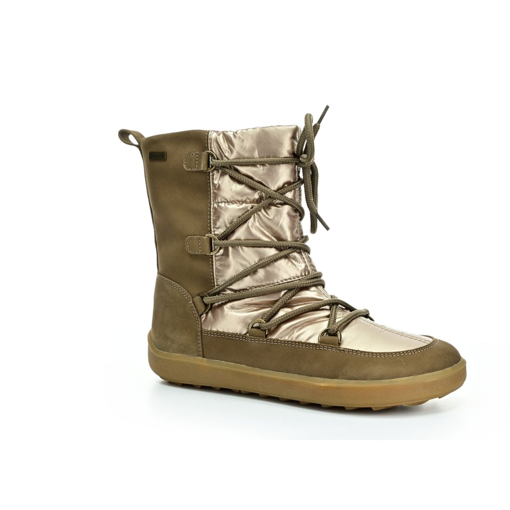 Be Lenka Snowfox Woman Champagne Brown Barfuß-Schneestiefel