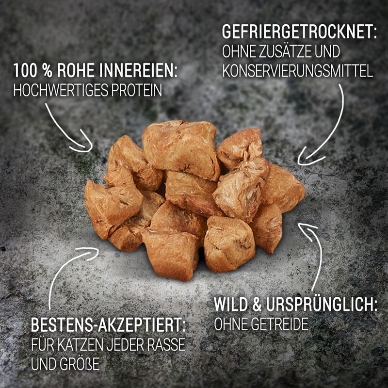 Wild Freedom RAW - gefriergetrocknete Hühnerherzen