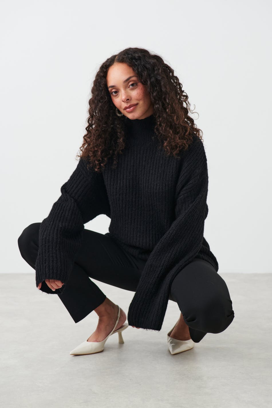 Turtleneck knit sweater