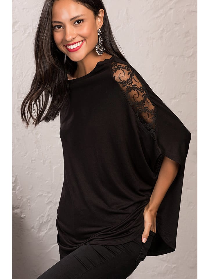 Milan Kiss Bluse in Schwarz günstig kaufen