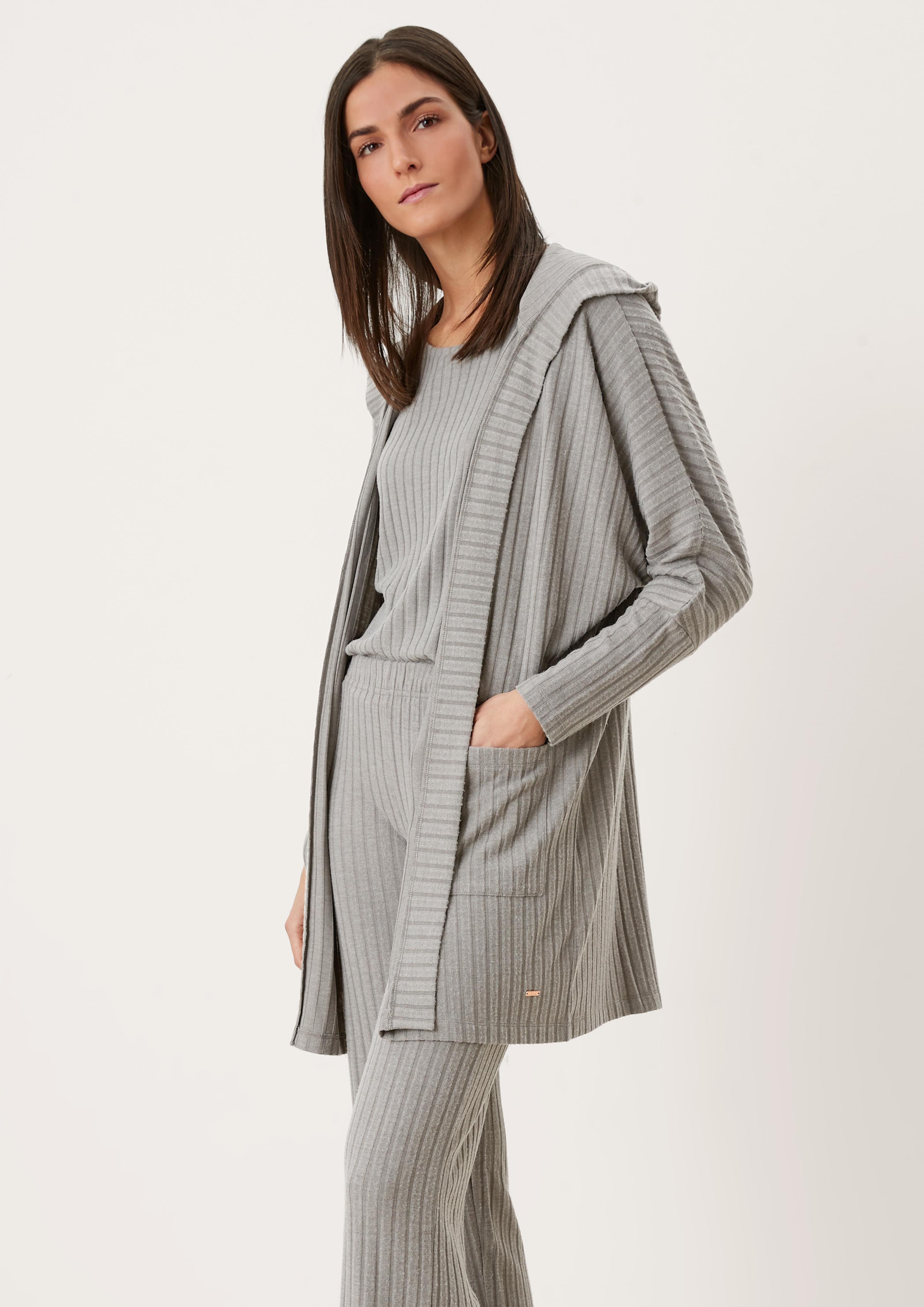 Loungewear Cardigan mit Rippstruktur  6006303-9100